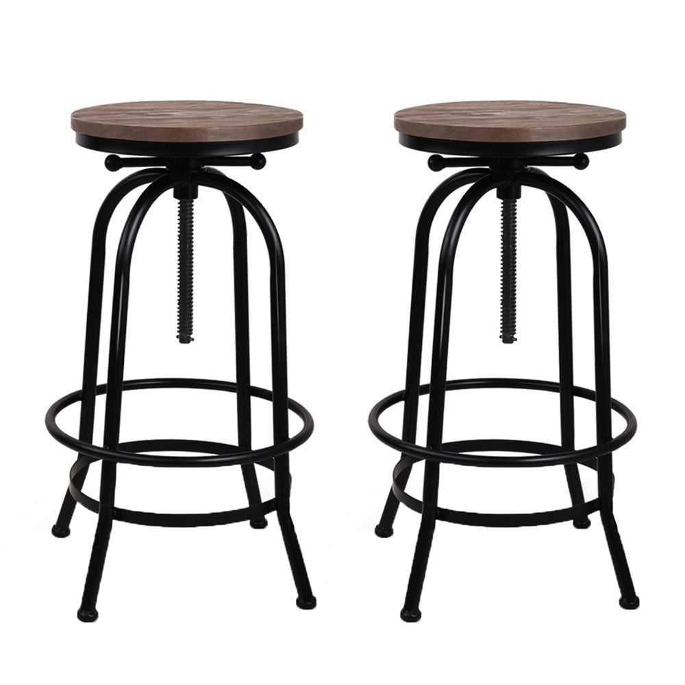Adjustable Wooden Bar Stools (set of 2) Main image