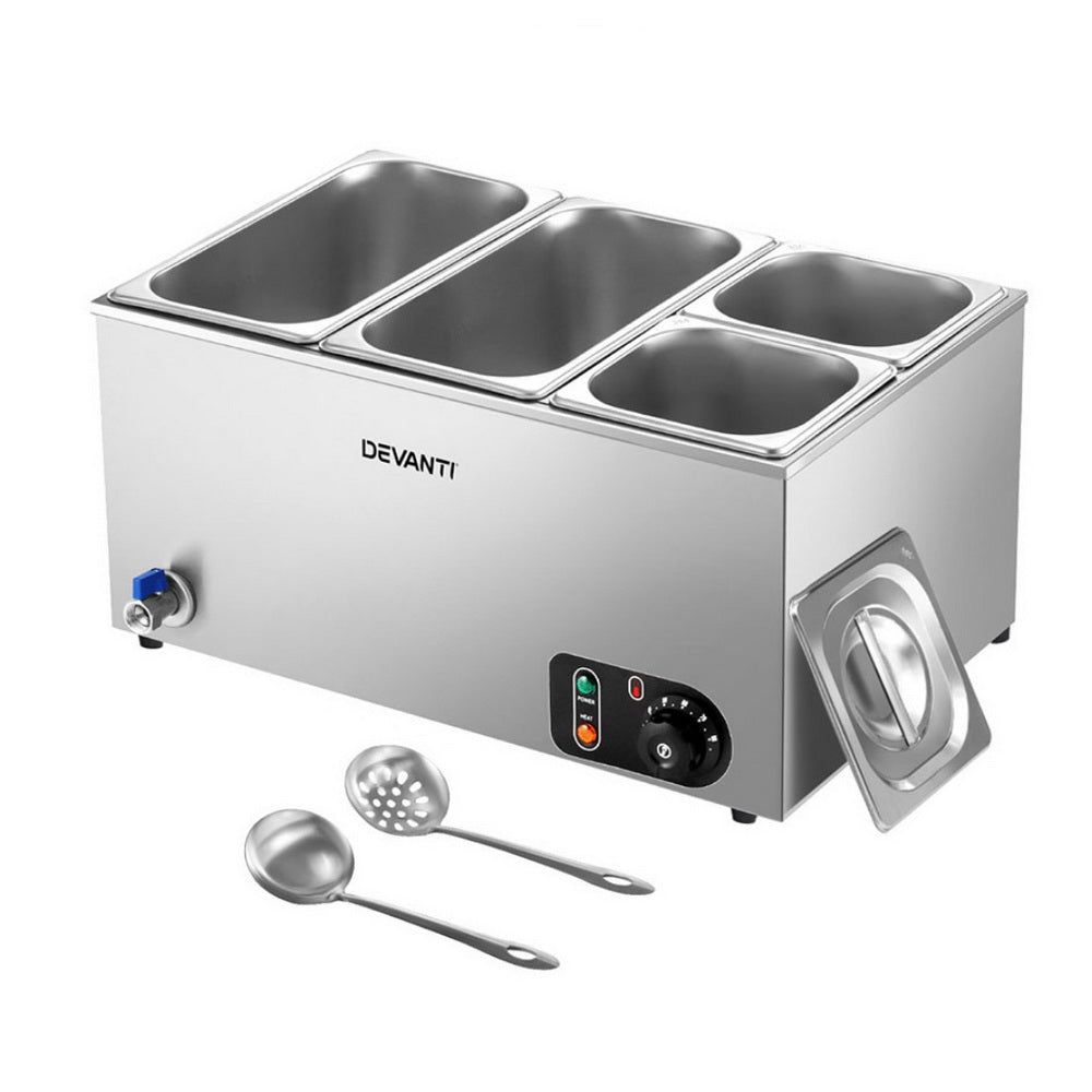 Devanti Commercial Food Warmer Bain Marie 4 Electric Buffet Pans Hauptbild