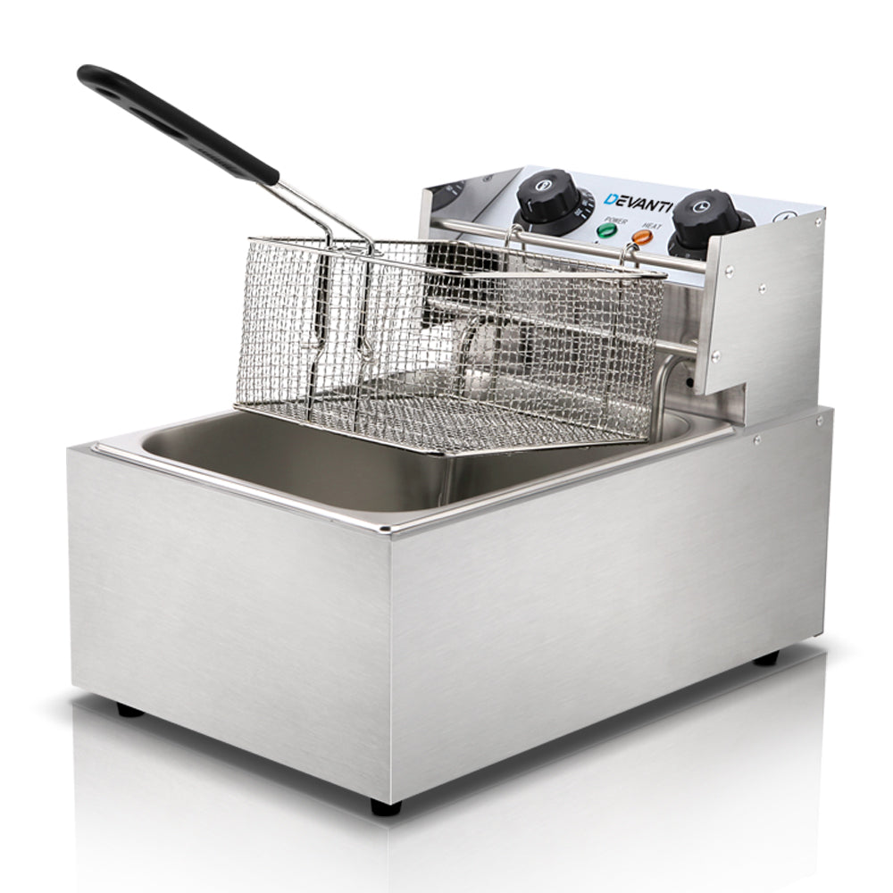 Devanti 10L Electric Commercial Deep Fryer Single Basket 2200W Hauptbild