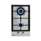 Devanti Gas Cooktop 30cm 2 Burner Silver