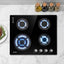 Devanti Gas Cooktop 60cm 4 Burner Black