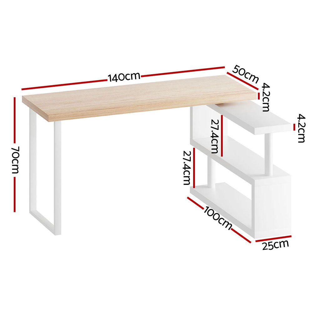 140cm Computer Desk Bookshelf Secondary image