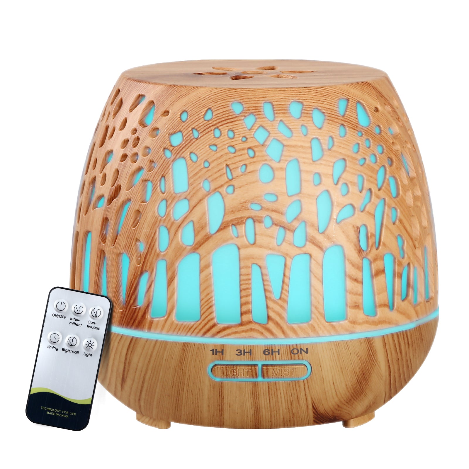 Devanti Aroma Diffuser Aromatherapy Wood Grain 400ml Main image