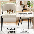 Artiss Dining Chairs Set of 2 Linen Fabric Soft Upholstered Chairs Beige