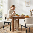 Artiss Dining Chairs Set of 2 Linen Fabric Soft Upholstered Chairs Beige