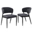 Artiss Dining Chairs Set of 2 Linen Fabric Soft Upholstered Chairs Charcoal