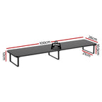 Artiss Dual Monitor Stand 100cm Riser Large Laptop Stand Desk Organiser Black