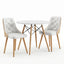 Artiss Dining Table and Chairs Set 3PCS 90cm 2 Seater Round Dining Set for Kitchen, Apartment, Dining Room White