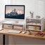 Artiss Monitor Stand and 3-Tier Desk Organiser 2-in-1 Modular Computer Monitor Riser PVC Desktop Shelf Holds 20kg for Office Students Gaming