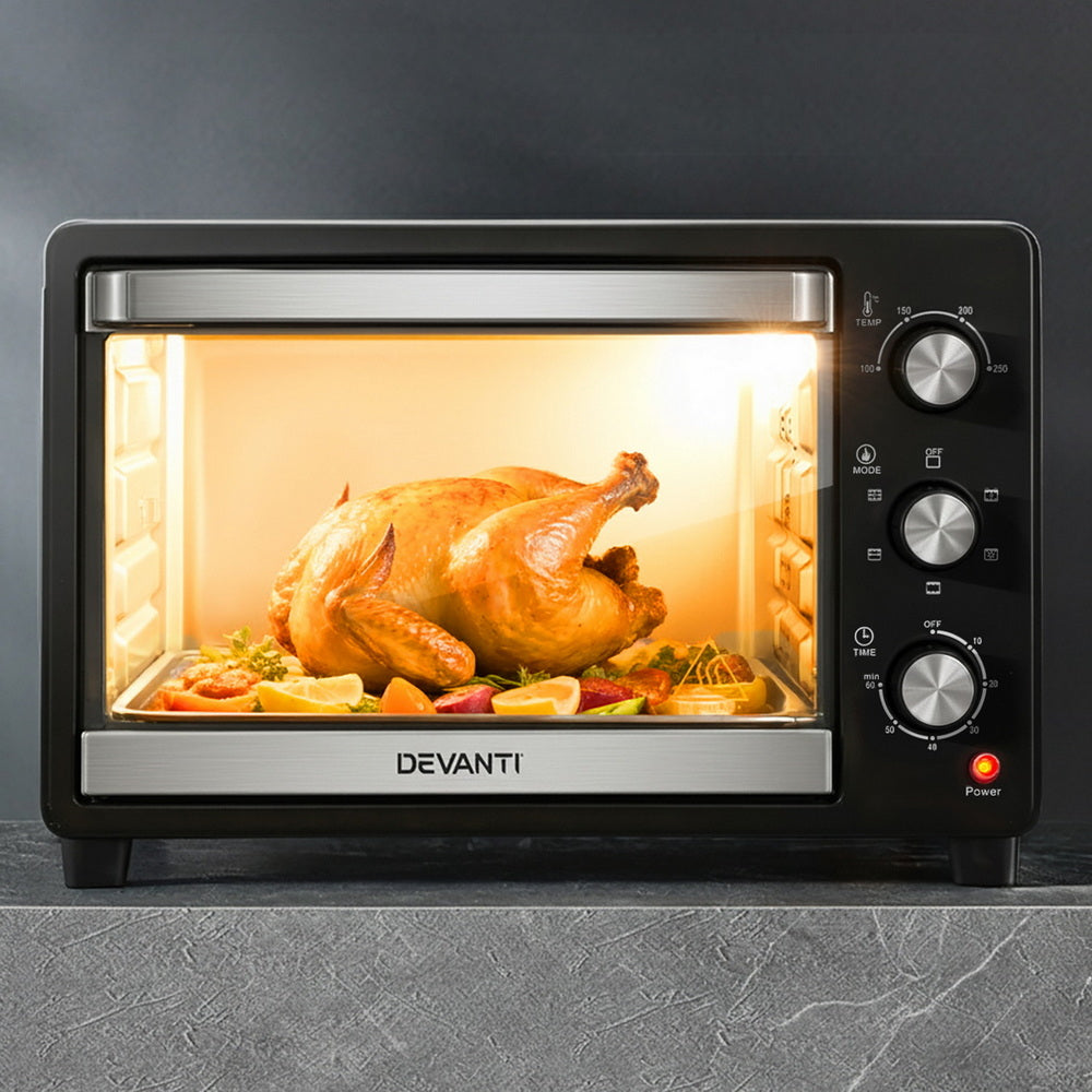Devanti 30L Convection Oven Electric Fryer Ovens 1600W Main image