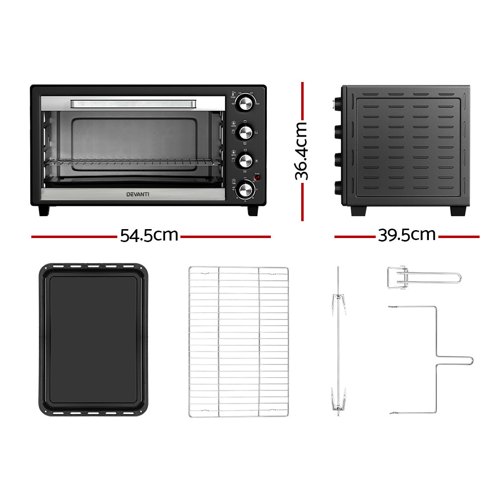 Devanti 45L Convection Oven Electric Fryer Ovens 1800W Secondary image