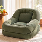 Artiss Armchair Floor Chair Couch Recliner 1 Seater Cloud Chaise Lounge Corduroy Green