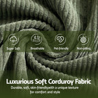 Artiss Armchair Floor Chair Couch Recliner 1 Seater Cloud Chaise Lounge Corduroy Green