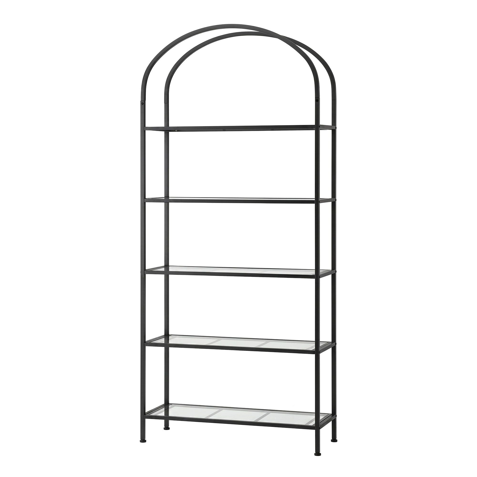 Etagere 5-tier Bookshelf Industrial Bookcase Display Shelf - Black Main image