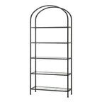 Artiss 5 Tiers Bookshelf Industrial Etagere Bookcase Display Shelf Black