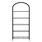 Artiss 5 Tiers Bookshelf Industrial Etagere Bookcase Display Shelf Black
