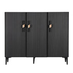 Artiss Shoe Cabinet Fluted Style 25 Pairs Shoe Storage Cupboard Black