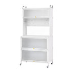 Artiss Kitchen Cabinet Storage Shelves Pegboard Cupboard Sideboard 80CMX164CM