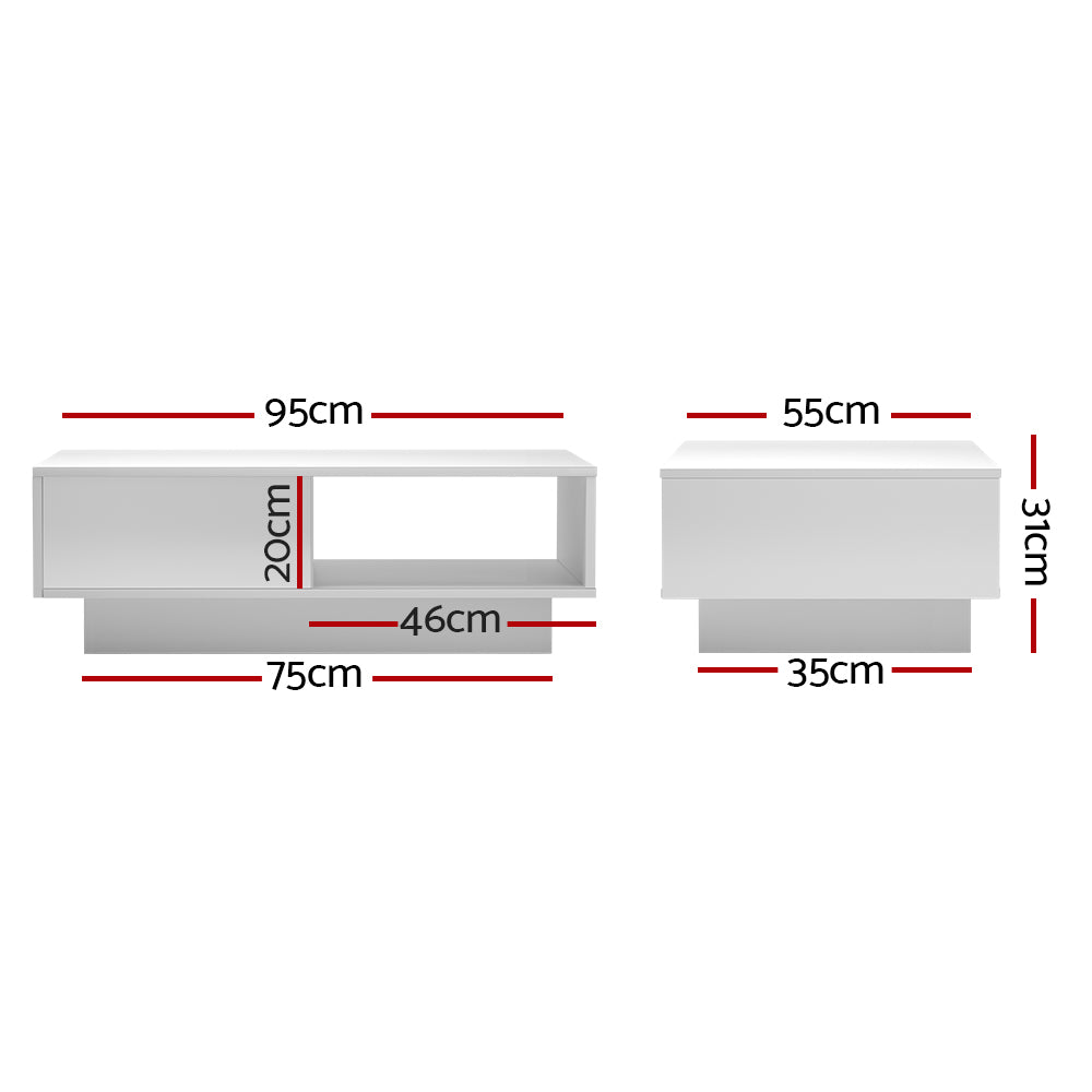 LED-lit low-height Coffee Table Secondary image