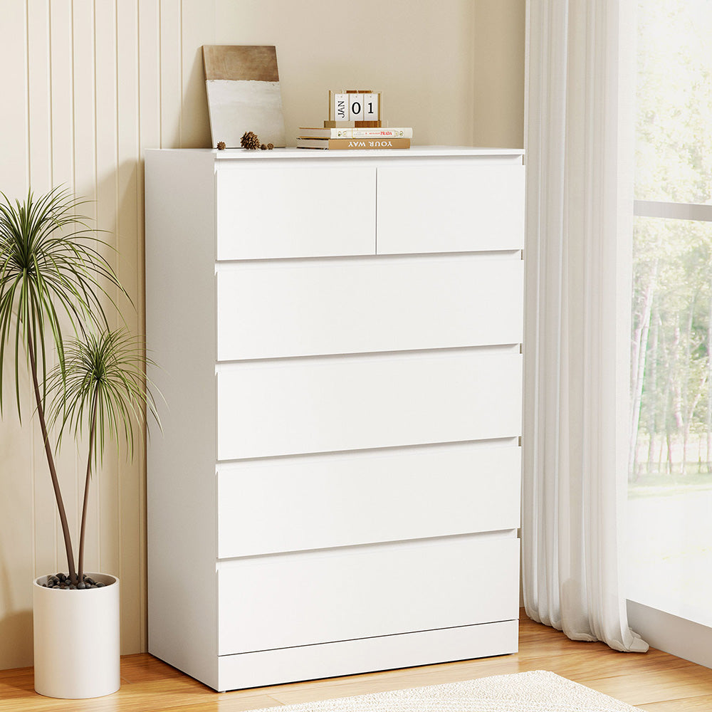 Pepe 6-drawer Chest of Drawers - White Main image
