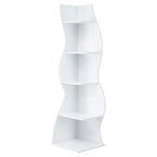 Artiss 5-Tier Bookshelf Corner Shelf S-shaped Storage Rack White