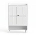 Artiss Shoe Rack Cabinet Storage Cupboard 3 Adjustable Shelves White