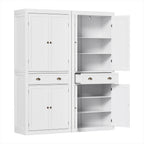Artiss 2x Buffet Sideboard Cabinet 6-Tier Storage Pantry Cupboard Drawer White