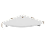 Artiss Corner Floating Wall Shelf Wall Mounted Display Rack Round Edge White 1pc