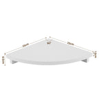 Artiss 3pc Corner Floating Wall Shelf Wall Mounted Display Rack Round Edge White