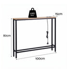 Artiss Console Table Entryway Hallway Display Desk Charging Station Wood