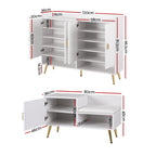 Artiss Shoe Cabinet Bench Set Adjustable Shelf Hallway Living Room White