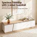 Artiss 180cm TV Unit Storage Cabinet Living Room White & Pine