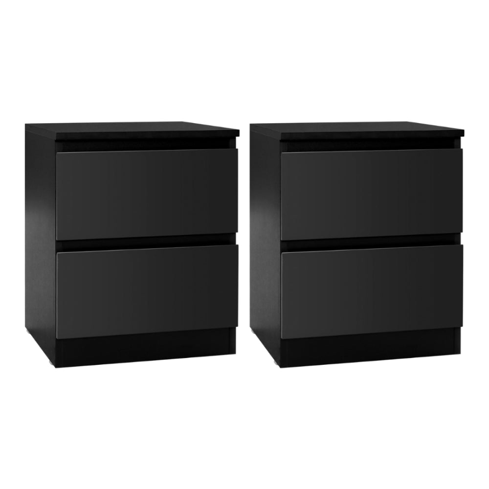 Pepe Bedside Table 2-drawer (set of 2) - Black Main image
