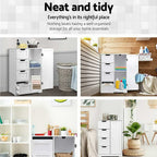 Artiss Bathroom Cabinet Storage Drawers White