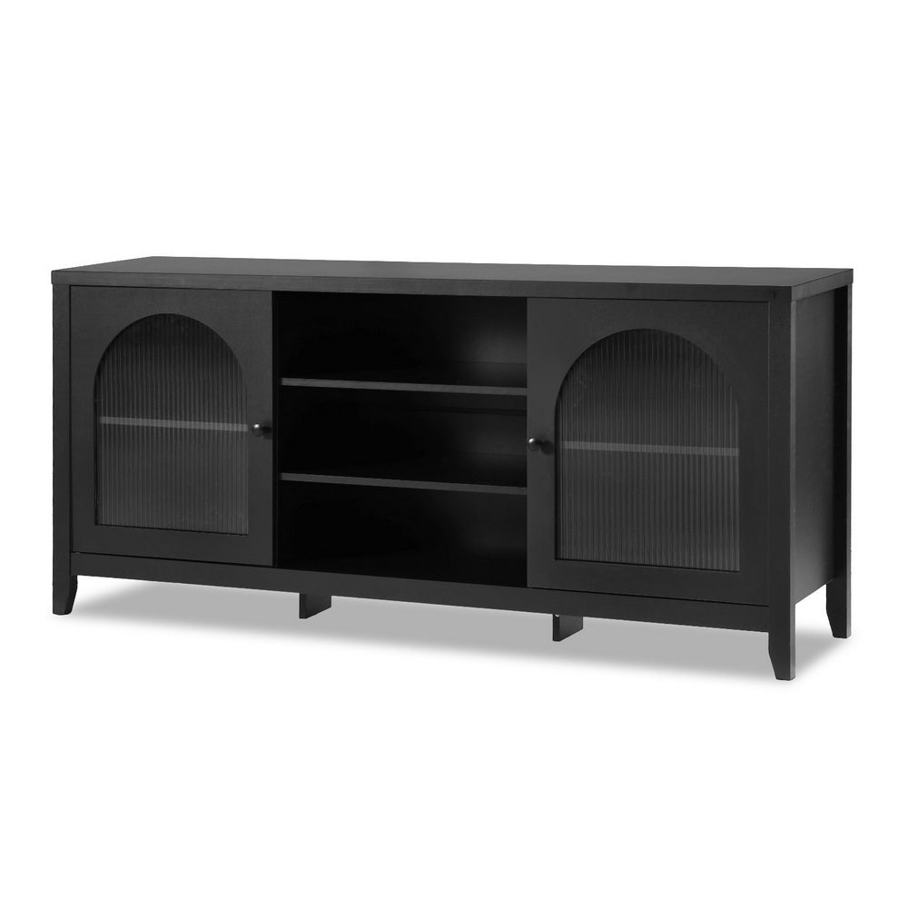 Buffet Sideboard Shelves Double Doors - Black Main image