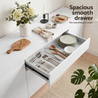 Artiss Buffet Sideboard Cabinet 180cm Cupboard Pantry Storage Drawer White DANA