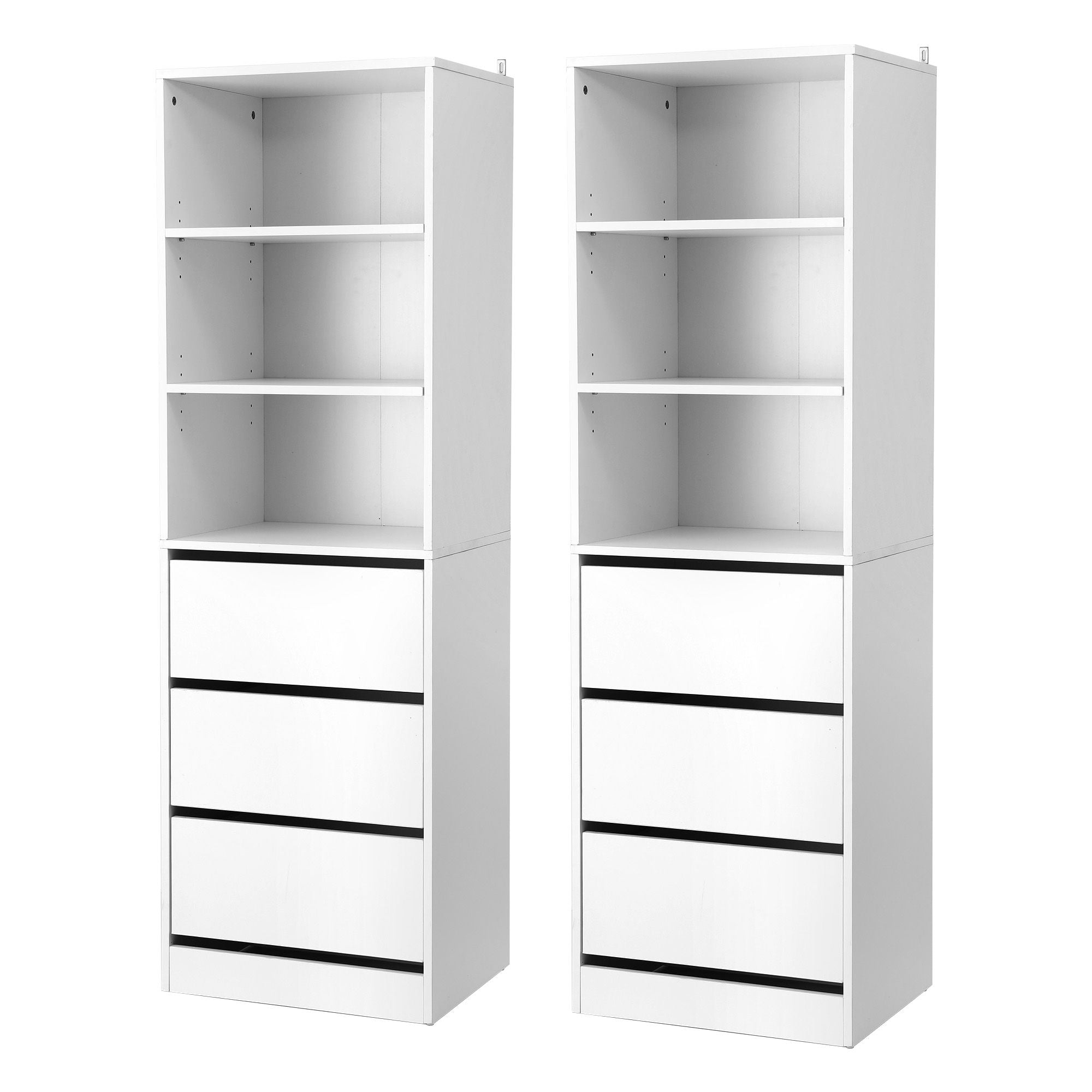 3-drawer Tallboy Cabinet Drawers (set of 2) - White Main image