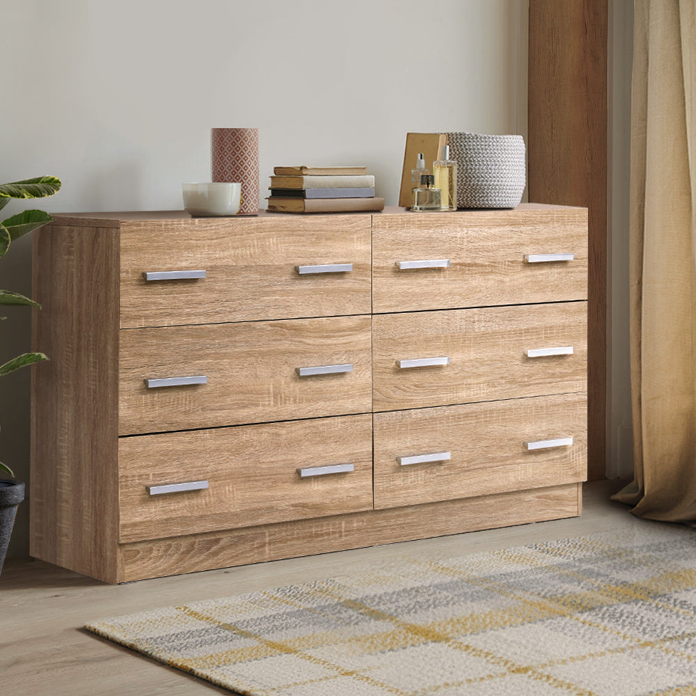 Veda 6-drawer Chest of Drawers - Pine Main image