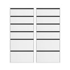 Artiss 2x Chest of 6 Drawers Dresser Tallboy White