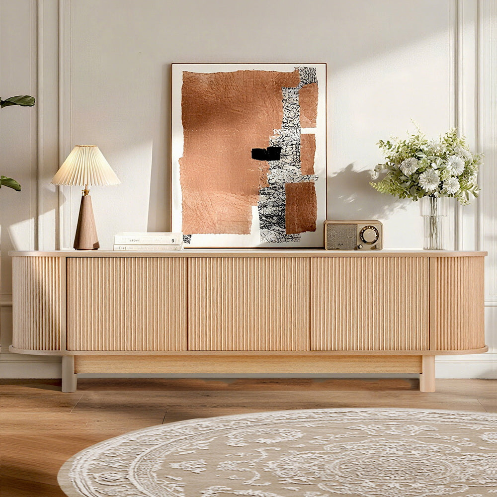 TV Unit Entertainment Unit Storage Cabinet 160cm Pine Main image