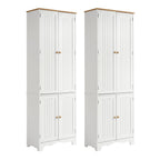 Artiss 2x Buffet Sideboard Pantry Cabinet Cupboard 6-Tiers Storage Shelves BERNE