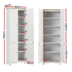 Artiss 2x Buffet Sideboard Pantry Cabinet Cupboard 6-Tiers Storage Shelves BERNE