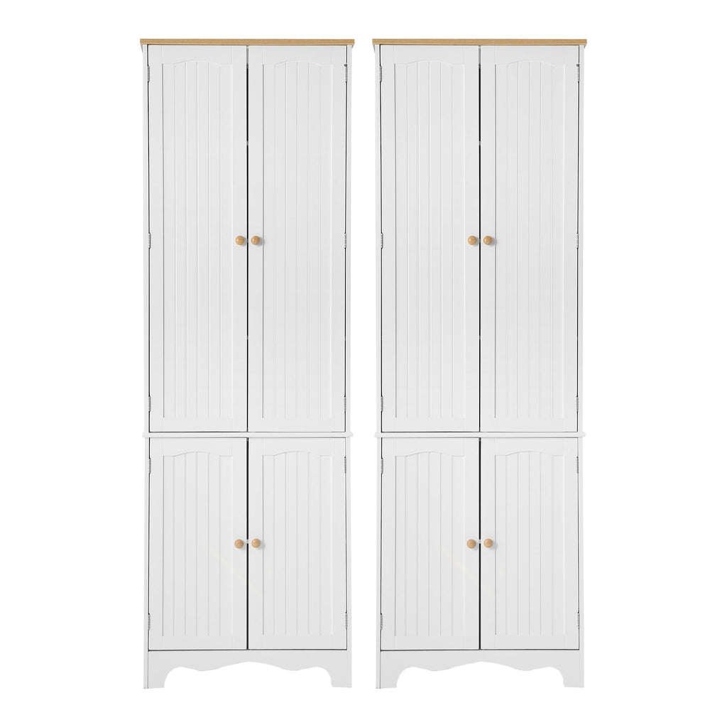 Artiss 2x Buffet Sideboard Pantry Cabinet Cupboard 6-Tiers Storage Shelves BERNE