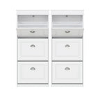 Artiss 2x Shoe Cabinet Storage Organiser 3 Flip Drawer White