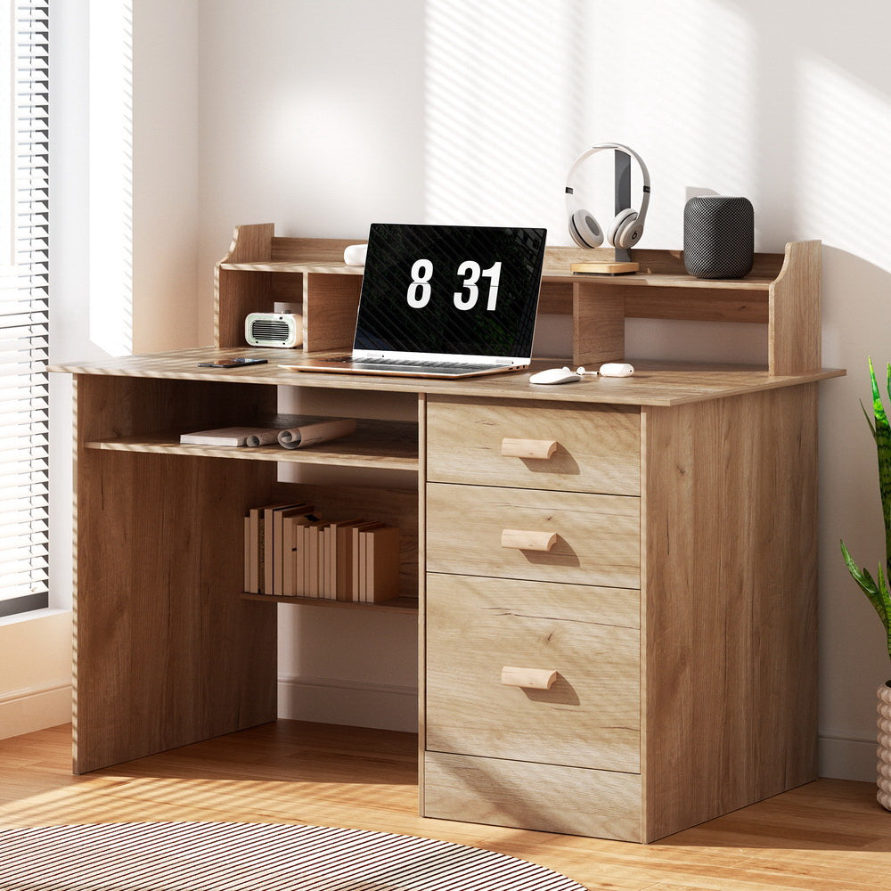 Computer Desk Office Study Desk w/ Shelf & Drawer Main image