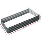 Green Fingers Garden Bed 180x90cm Planter Box Raised Container Galvanised Steel