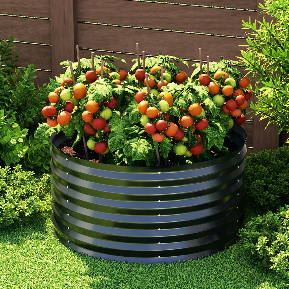 Green Fingers Garden Bed 90X45cm Planter Box Raised Container Galvanised Steel Main image