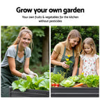 Green Fingers 2x Garden Bed 100x100x77cm Planter Box Raised Container Galvanised