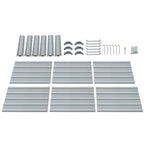 Green Fingers 2x Garden Bed 130x130x46cm Planter Box Raised Container Galvanised