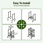 Gardeon Garden Tool Organizer with Wheels Heavy Duty Garage Yard Storage Cart